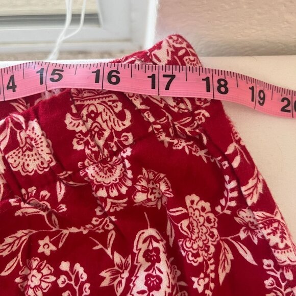 Liz Claiborne Pajama Pants Womens XL Red Floral‎ Sleepwear Cotton Straight Leg - Picture 5 of 8